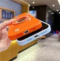 Coque de téléphone miroir en TPU liquide avec fenêtre large et support pivotant, compatible avec les modèles 16/17 Pro Max