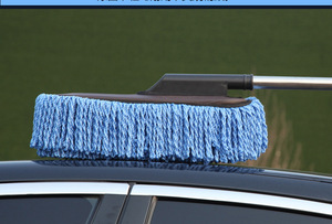 Auto-Waschmop Reinigungsbürste mit Kunststoffgriff Weiche Mikrofaser-Borsten Umweltfreundliches Blau/Graues Tragbares Reinigungswerkzeug für Staub - Product Image 4