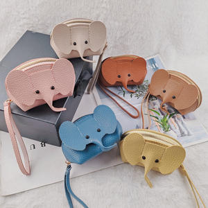 PU Leather Animal Cartoon Cute <strong>Coin</strong> <strong>Purse</strong> Litchi PU Leather <strong>Elephant</strong> <strong>Purse</strong> Wallet Pouch Mini Leather <strong>Coin</strong> <strong>Purse</strong> with Wristlet - Product Image 5