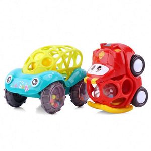 Nouvelle Conception Voiture à Roulettes Sonore pour Bébés de 24 Mois, Jouet de 5 Pouces pour Garçons et Filles, Couleurs Assorties, Jouet de Jeu O Ball, Cadeau pour Tout-Petits - Product Image 2