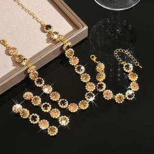 طقم مجوهرات نسائي على طراز مورير، أقراط لامعة، أساور، قلادات، مجوهرات فاخرة لهدايا عيد الحب، مناسبة لمختلف المناسبات - Product Image 4