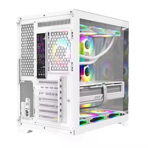 เคสคอมพิวเตอร์ ATX สำหรับเล่นเกม พร้อมหน้าต่างกระจกนิรภัยด้านข้าง โครงอะลูมิเนียม รองรับพัดลม ARGB - Product Image 2
