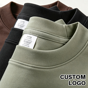 Premium Quality Oversized Men's Knitted Print T-Shirt Custom Design 100% Cotton Heavyweight Eco-Friendly Anti-Wrinkle - Product Image 1