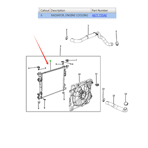 68249185AD Nuevo Ventilador de Refrigeración del Radiador del Motor para Jeep Compass/Patriot Renegade 2017-2023 - Product Image 4
