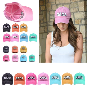 RTS Hot Selling Summer Candy Color Embroidery Mommy(mom) and Me Baseball Hats - Product Image 4