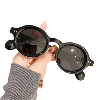 Vente en gros Lunettes de soleil polarisées unisexes avec monture ronde orange Verres UV400 mode haut de gamme Logo personnalisé Matériau PC