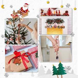 Pendentifs vierges pour sublimation en vrac, ornements de Noël, ornements imprimables recto-verso en aluminium pour sublimation - Product Image 6