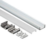 1708B Offre Spéciale forme carrée murale mince couleur argent blanc ou noir Led bande lumineuse profilé en aluminium