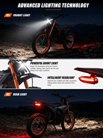 Vélo électrique tout-terrain robuste K2 72V 2000W pour adulte, certifié CE, moteur QS, moto électrique tout-terrain, moto, bicyclette