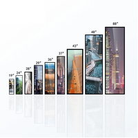 Écran publicitaire numérique mural ultra-large de 29,4 pouces à haute luminosité, écran LCD étiré Android pour bord de rayonnage