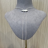 Collier en argent sterling 925 avec chaîne de pull à géométrie ondulée personnalisée pour les trajets quotidiens, collier simple et tendance
