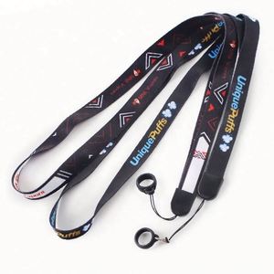 Factory Customized PVC Silicone Satin Lanyards with Custom Design Logo Color Printing Neck Straps Rubber Ring Polyester Material - Product Image 1