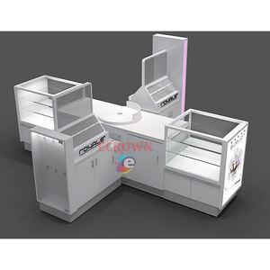 Salon Beauty Booth Salon <strong>Swiss</strong> Wig Stand Design Shop Glass Kiosk Wig Straight Leg Workstation Beauty Salon <strong>Store</strong> Design OEM - Product Image 2