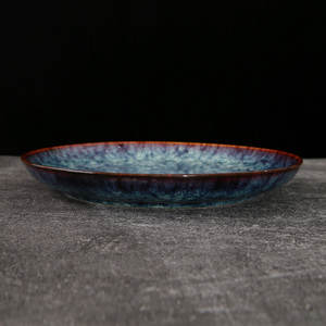 Service de vaisselle en grès WEIYE 2025, finition émaillée fantaisie, assiettes rondes en céramique, plat à steak, porcelaine, vaisselle de table en céramique bleue - Product Image 5