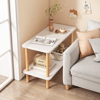 Petite table basse de style moderne pour la maison Table d'appoint de chambre à coucher mobile Support de rangement en bois Fer à repasser pour petits appartements Maisons de location