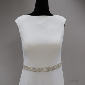 Nupcial a La Medida Plisado Sexis Casual 2021 Vestido De Novia <span class=keywords><strong>Civil</strong></span> Sencillo Plata <span class=keywords><strong>Vestidos</strong></span> De Novia Cortos - Product Image 2