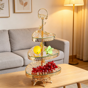 <span class=keywords><strong>Plateau</strong></span> à fruits nordique à 3 niveaux en métal, <span class=keywords><strong>plateau</strong></span> de rangement pour bonbons, vaisselle personnalisée, fournitures hôtelières, décoration intérieure, directement de l'usine - Product Image 5