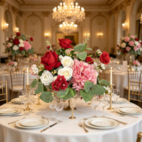 Boules de fleurs artificielles réalistes en soie, grandes roses bleues, pour centres de table de mariage, vente en gros d'usine