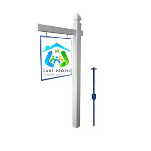 Ancrage au sol de poteau de vinyle d'installation facile pour le pieu de puissance de signes d'immobiliers - Product Image 3