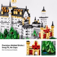 Château de Neuschwanstein Modèle 88188, Ensemble de blocs de construction, 800+ blocs, Jouet éducatif d'assemblage, Plastique ABS