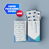 Boîte de médecine de papier imprimée faite sur commande de vente chaude pour l'emballage pharmaceutique et de soins de santé