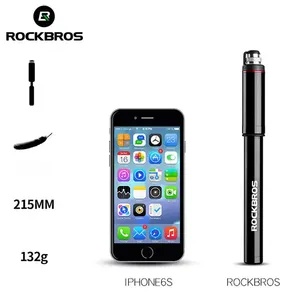 ROCKBROS pompa udara ban sepeda, pemompa udara Mini tekanan tinggi portabel dengan pengukur tekanan - Product Image 2