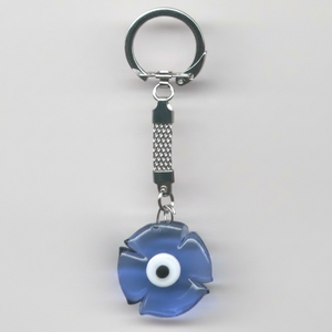 Porte-clés et mousqueton promotionnels 9x3 cm Evil Eyes en verre - Product Image 2