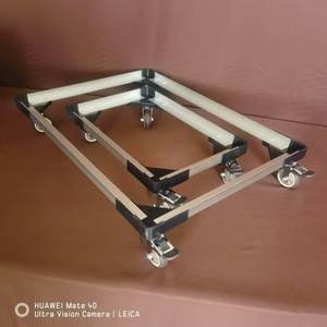 Customizable Length and Width Heavy-Duty <strong>Aluminum</strong> Alloy <strong>Platform</strong> Dolly with Lockable Wheels Durable Moving &amp; Logistics <strong>Trolley</strong> - Product Image 4