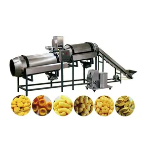 Expanded Fry Snack Food Machinery Line Corn chips Making Machine Fried Corn Snacks Processing Line