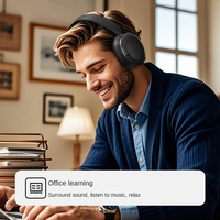 Nouveauté 2025 : Casque audio sans fil véritable, autonomie ultra-longue, design métallique, idéal pour les voyages, qualité sonore HiFi, stéréo supra-auriculaire