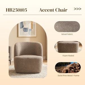 Modern Reclining Single Seater Accent <b>Armchair</b> Comfortable Velvet Upholstery for Home <b>Dining</b> Hotel Villa Living Room Use - Product Image 5