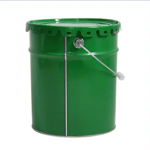 15 liter metal bucket paint with inner lacquer coating and hoop lid