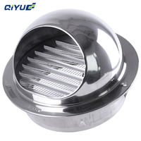Grille d'aération ronde en acier inoxydable pour mur extérieur, 4/5/6 pouces, en métal, pour système de ventilation centralisée domestique CVC
