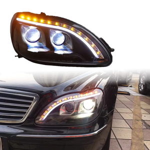 ไฟหน้ารถยนต์ LED ไฟส่องสว่างภายนอกรถยนต์ ไฟวิ่งกลางวันสำหรับ W220 ไฟหน้า W220 แผ่นสะท้อนแสงเป็น M - Product Image 6