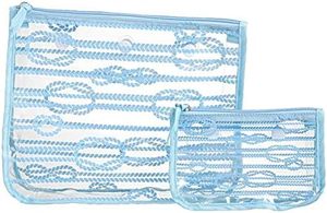 กระเป๋าเครื่องสำอางใสกันน้ำ PVC ลายโลโก้ตามสั่ง ขนาดใหญ่ ดีไซน์โปร่งใส สำหรับสาวๆ ใช้ในชีวิตประจำวันและไปเที่ยวทะเล - Product Image 5