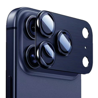 Verre trempé anti-traces de doigts ultra-fin 9H anti-chute pour la protection de l'appareil photo 18 Pro Max, armure en aluminium intégrée givrée