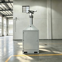 Tour de surveillance mobile anti-vandalisme avec serrure cylindrique pour la surveillance urbaine et la sécurité périmétrique temporaire