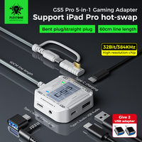 Adaptateur de charge rapide PLEXTONE GS5 Pro NEW PD 60W 5 en 1 TYPE-C vers 3,5 mm ou USB Convertisseur audio pour écouteurs de jeu pour iPad Téléphone