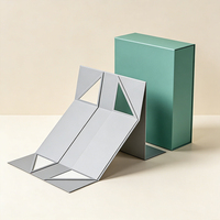 Boîte pliante magnétique en une seule pièce, personnalisée, écologique, en matériaux recyclés, pour cosmétiques, cadeaux de fêtes, avec revêtement UV localisé, portable