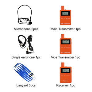 Mini système d'interphone bidirectionnel sans fil Talkie-walkie numérique gratuit avec casque Microphone Guide touristique Récepteur et émetteur - Product Image 6
