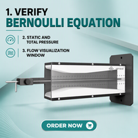 Appareil d'expérimentation de l'équation de Bernoulli, tube de Venturi, unité d'analyse du débit de fluide, équipement de mécanique des fluides pour laboratoire universitaire