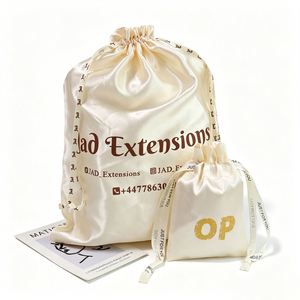 Sacs de rangement en satin personnalisables avec cordon de serrage pour cadeaux et accessoires, disponibles en différentes couleurs et tailles - Product Image 3