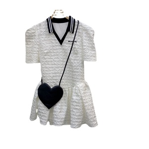 Vestido Midi de Algodón con Estampado Veraniego LFF-006056, Cuello en V, Color Blanco para Mujer, Apto para 45kg-130kg, Incluye Bolsa - Product Image 5