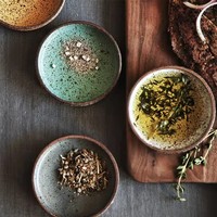 Plat à sauce de restaurant multi-usages en céramique pour marmite fruits soja wasabi pour servir les saucières