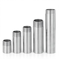 Raccord de tuyauterie d'eau à connexion directe en acier inoxydable 304, à extrémité unique, mâle BSPP/BSPT PT, pour extensions de 1/2 pouce, 3/4 pouce et 1 pouce