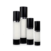 Flacon pompe airless en plastique pour crème, cosmétiques de luxe, soins de la peau, mousse, lotion, sérum, shampoing, imprimé sérigraphié