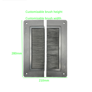 Cavo rettangolare 210 280 di grado industriale sigillo a spazzola OEM personalizzabile incorporato separato da pavimento in rilievo materiale in setola - Product Image 3