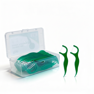 Fil dentaire <span class=keywords><strong>Double</strong></span> Menthe pour soins bucco-dentaires, résistant à la déchirure, en PE, avec grande poignée confortable, qualité alimentaire, certifié GMP, usine avec 25 ans d'expérience - Product Image 1