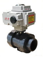 Actionneur motorisé de type marche/arrêt Dn50 2 pouces 12V 24V, vanne à bille électrique à 2 voies en UPVC, commande 220V, eau OEM