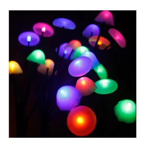 Guirlande lumineuse solaire à LED champignon pelouse sol plug-in lumière patio jardin atmosphère de décoration de Noël lumières de vacances